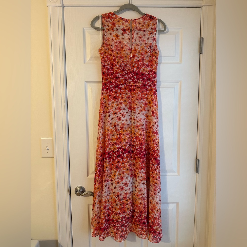 Calvin Klein Floral Midi Dress Size 6 - Picture 5 of 6